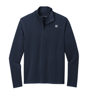 1/4-Zip Pullover with Embroidered Pinwheel