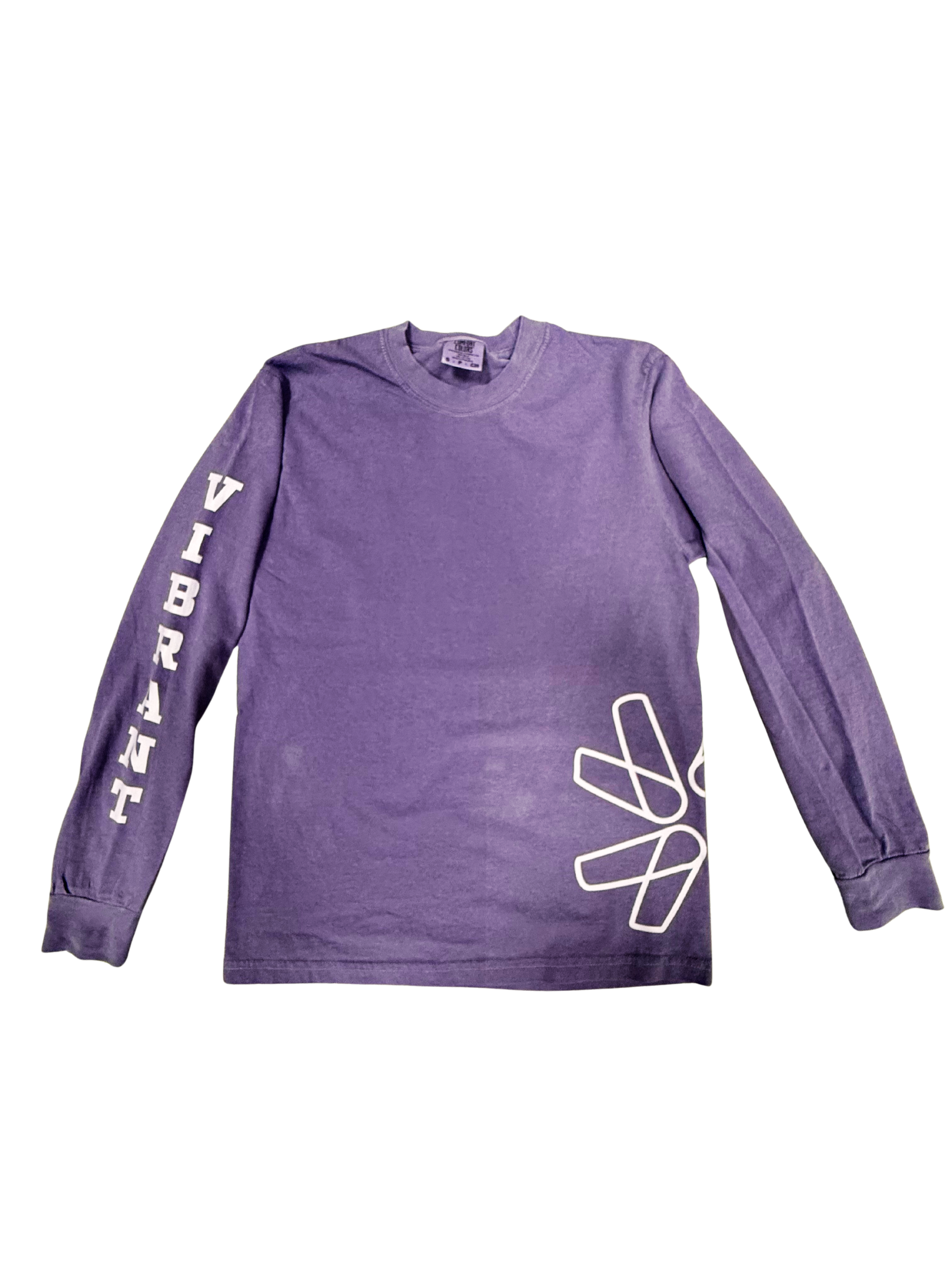 Side Hit Pinwheel | Comfort Colors Grape Long Sleeve