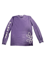 Load image into Gallery viewer, Side Hit Pinwheel | Comfort Colors Grape Long Sleeve
