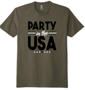 Party in the USA T-Shirt - Military Green