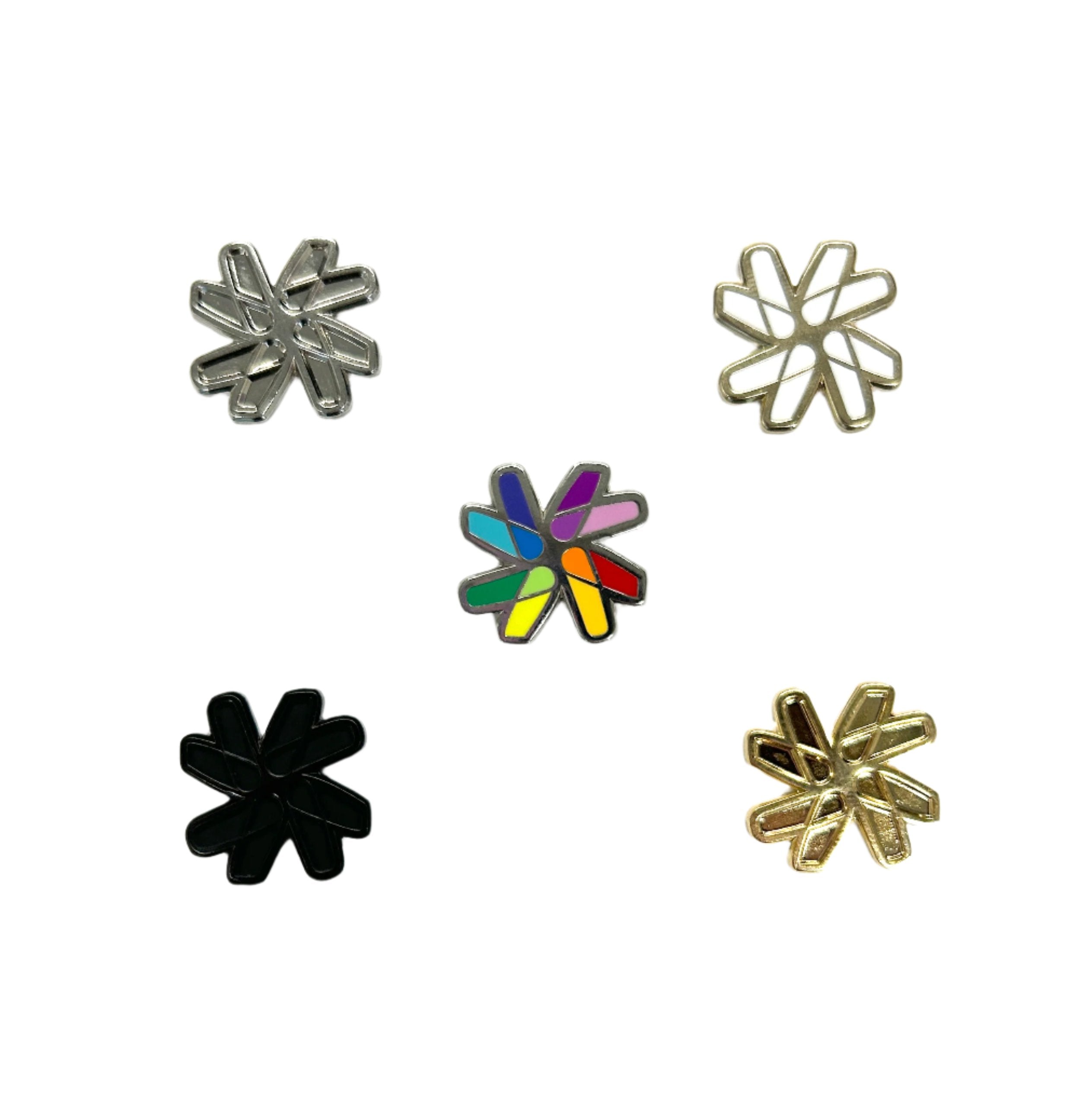 Pinwheel Magnet Back Pins