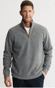 The Pete | Wool Quarter Zip | Grey