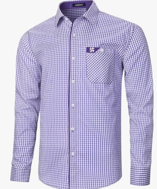 The Nick | Lavender Buffalo Check Button Down