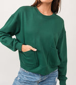 Load image into Gallery viewer, Front Pocket Sweatshirt | Dark Green
