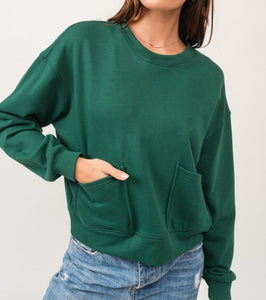 Front Pocket Sweatshirt | Dark Green