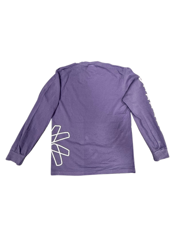 Side Hit Pinwheel | Comfort Colors Grape Long Sleeve
