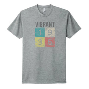 Vibrant 1935 Block Grey Tee